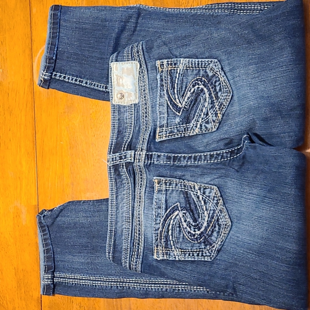 Silver twisted capri sz 26